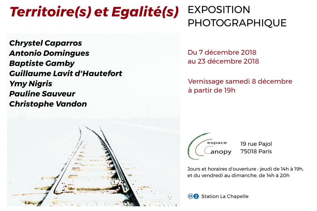 Paris 18 ème exposition photographique Baptiste Gamby Paris 2018 Galerie Canopy 19 rue pajol, 75018 Paris, FRANCE Baptiste gamby 19 rue pajol, 75018 Paris, FRANCE christophe vandon Ymy Nigris - photographe NiepceB 7Antonio Domingues photographe NiepceB 7 pauline sauveur Guillaume Lavit d'Hautefort - photographe NiepceB 7 Nicolas Beaumont photographe - NiepceB 7 Collectif de photographe France